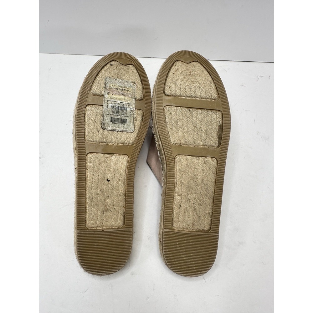 Seven Dials Wendelle Slide Espadrille Tassel Sandal 8.5M Pale Pink Faux Suede - Picture 6 of 8